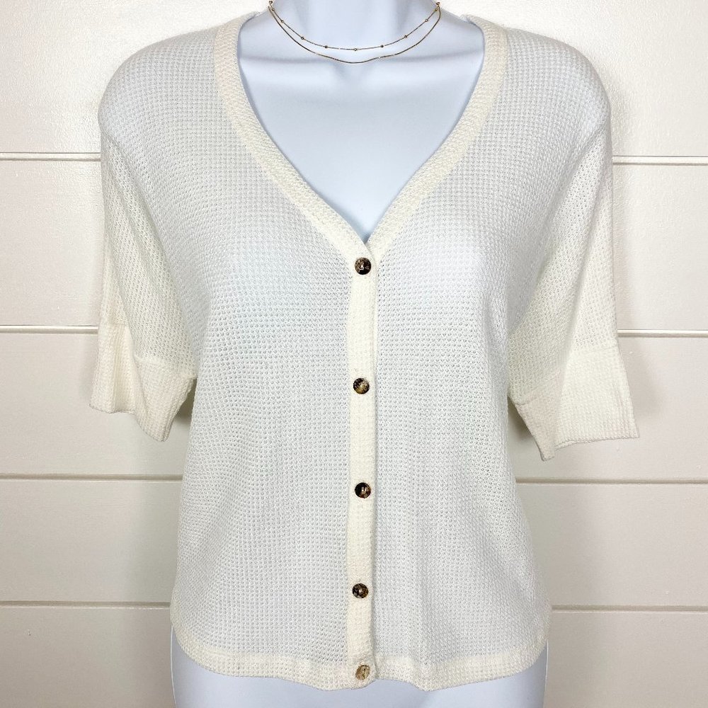 Waffle Knit 3/4 sleeve Top